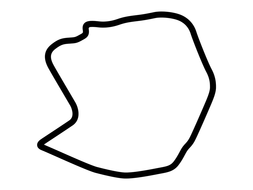 Laguna Seca 1987 Decal - White - 5cm