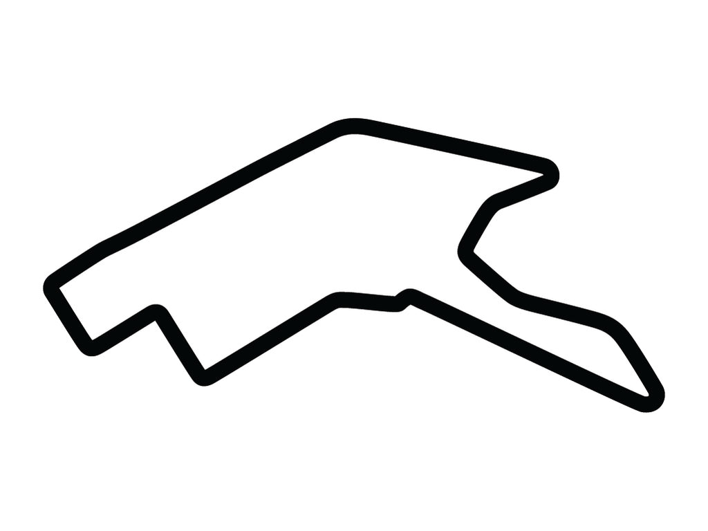 Adelaide Street Circuit Short Decal - White - 5cm
