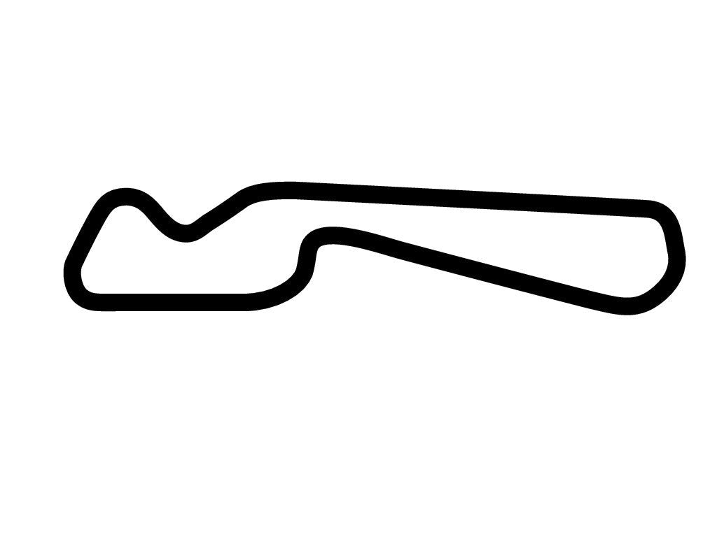 Arizona Motorsports Park West Circuit Decal - White - 5cm