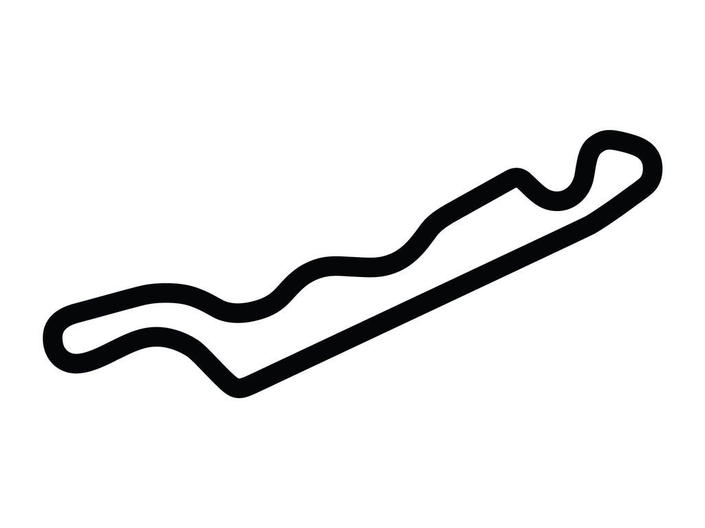 NOLA Motorsports Park - North Course B Decal - White - 5cm