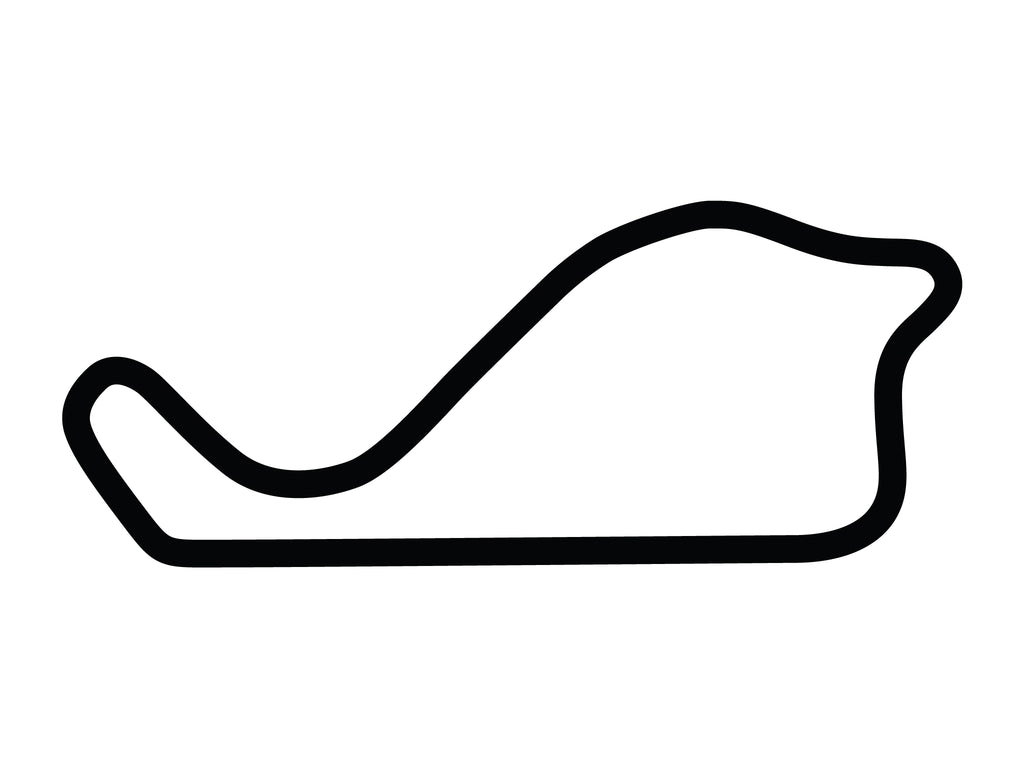 Morgan Park Raceway B Course Decal - White - 5cm
