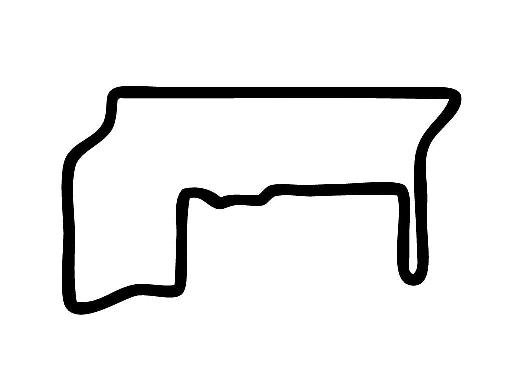 Baltimore Street Circuit Decal - White - 5cm