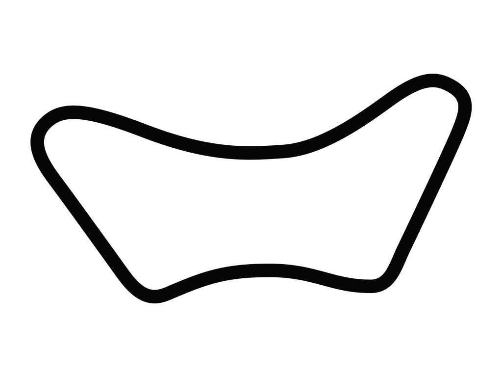 Morgan Park Raceway C Course Decal - White - 5cm