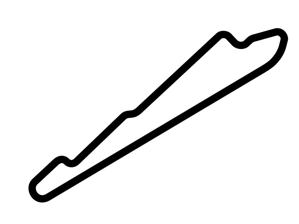 Calder Park Raceway Road Course Decal - White - 5cm