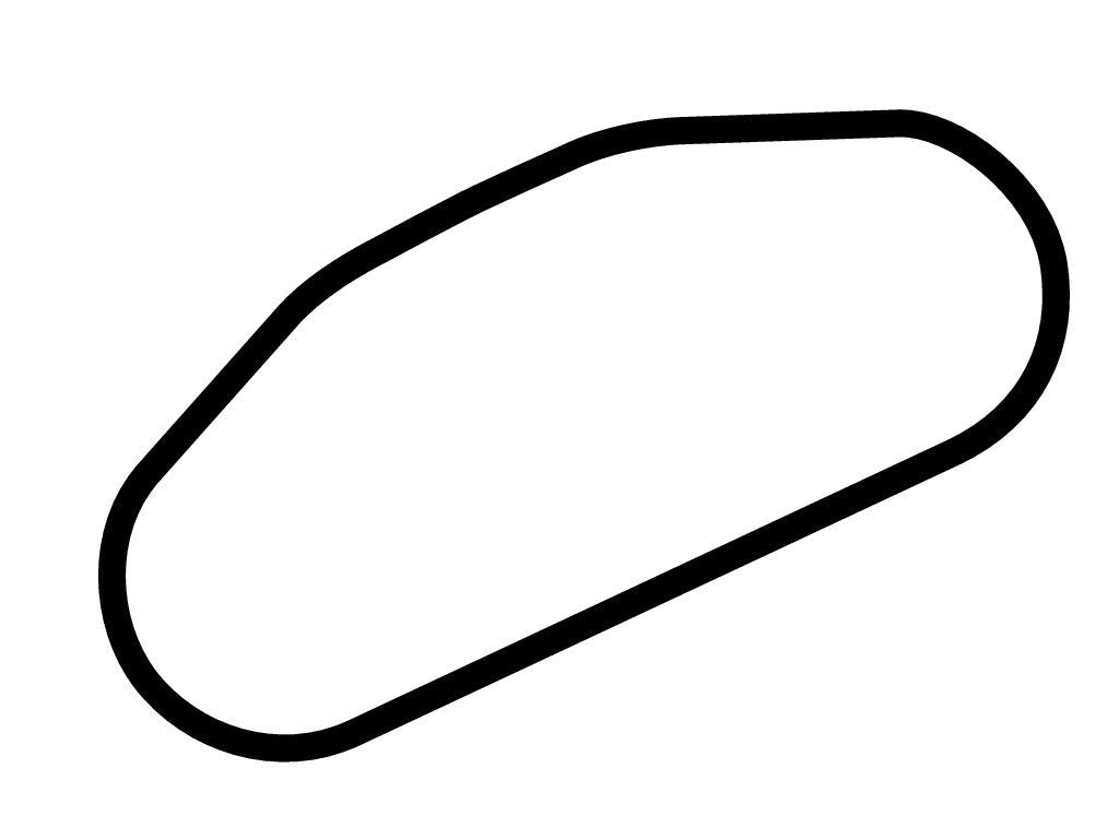 Calder Park Raceway Thunderdome Oval Decal - White - 5cm