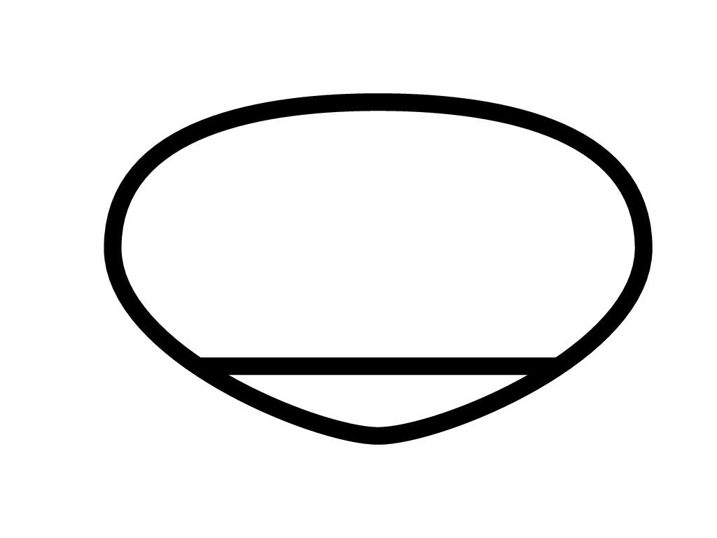 Chicagoland Speedway Tri-Oval Decal - White - 5cm