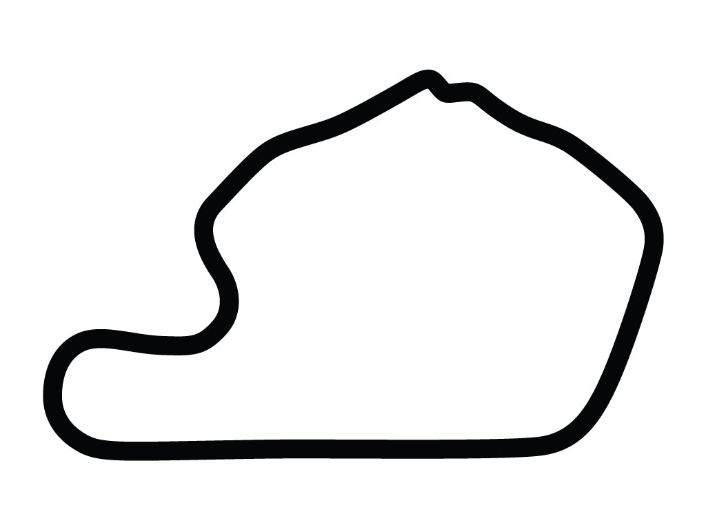 Lime Rock Park with Chicanes Variant 1 Decal - White - 5cm