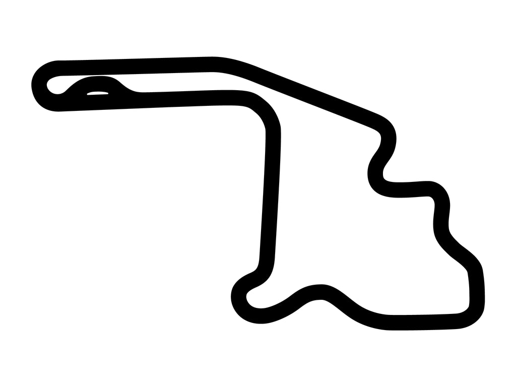 Mid-Ohio Main Combo Course Decal - White - 5cm