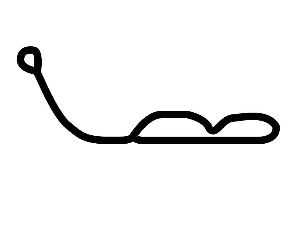 Curborough Sprint Course Decal - White - 5cm
