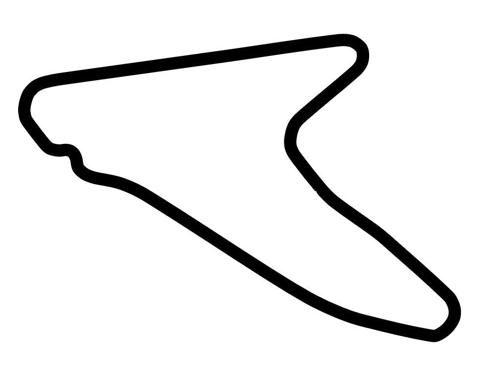 Dubai Autodrome Hill Handling Course Decal - White - 5cm
