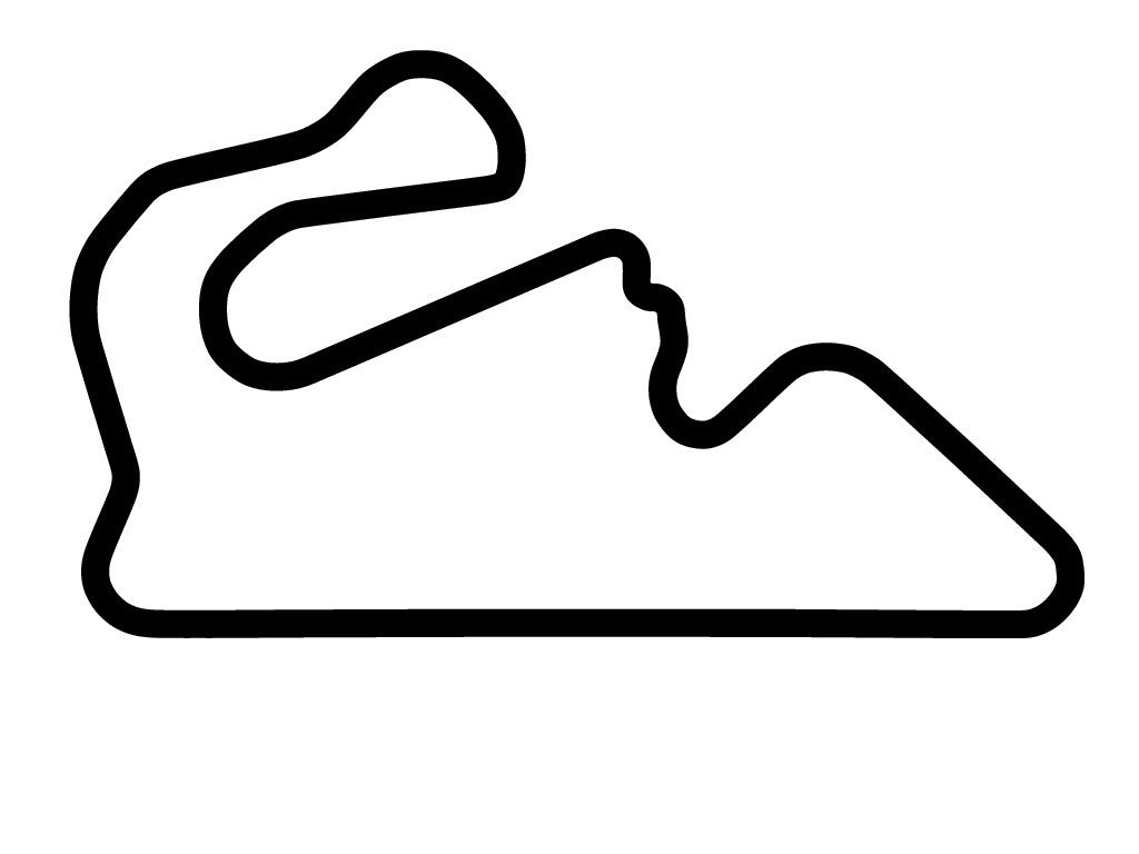 Dubai Autodrome National Course Decal - White - 5cm