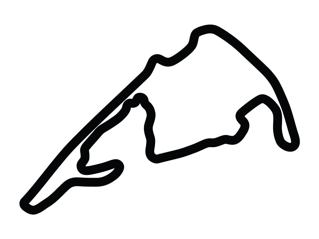 Virginia International Raceway Grand East Course Decal - White - 5cm