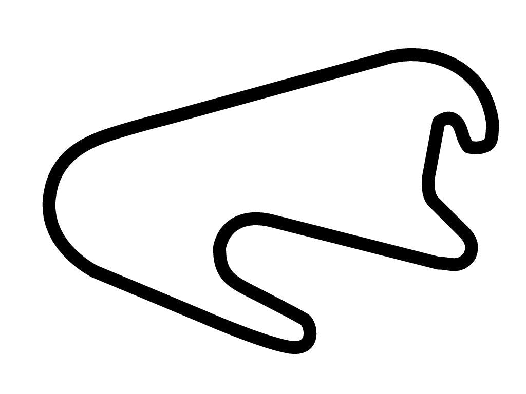 EuroSpeedway Lausitz 3.4km T1 Circuit Decal - White - 5cm