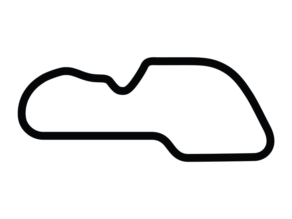 Morgan Park Raceway F Course Decal - White - 5cm