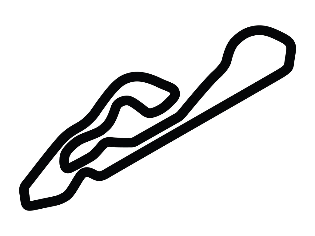 National Corvette Museum Motorsports Park Grand Max Course With Chicane Decal - White - 5cm