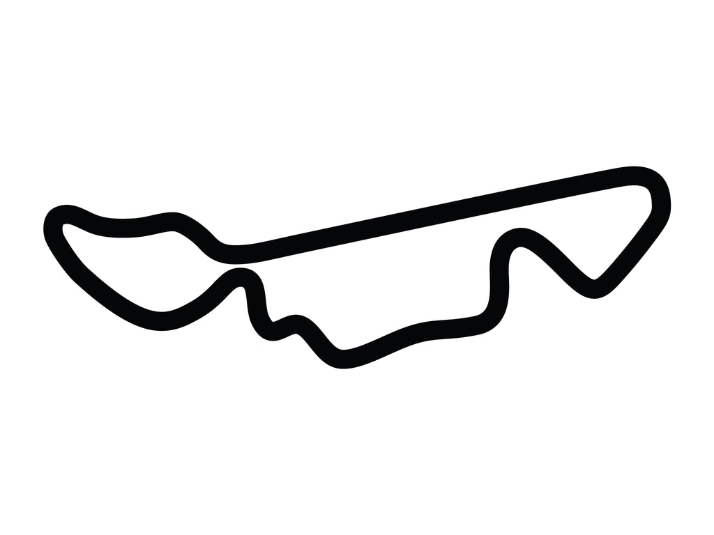 Grattan Raceway Decal - White - 5cm
