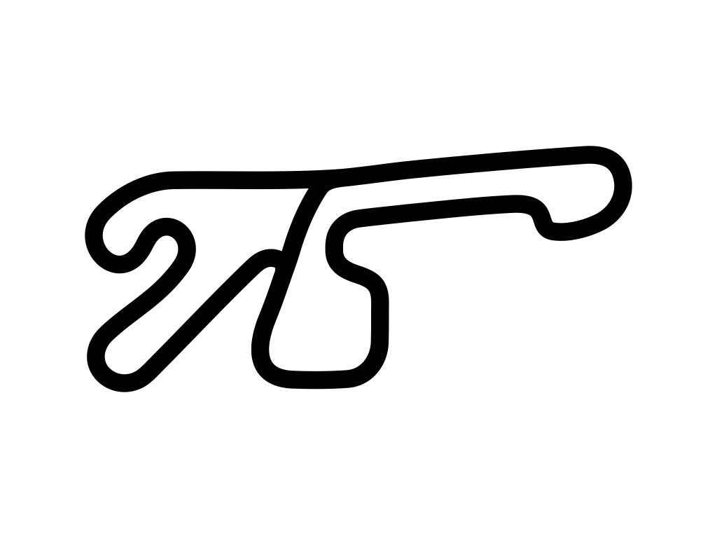 Gulf Coast Kartway Decal - White - 5cm