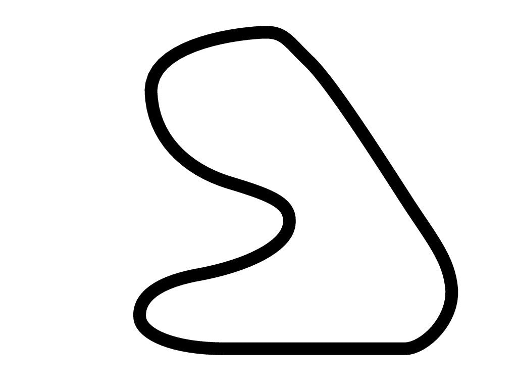 Hampton Downs Club Circuit Decal - White - 5cm