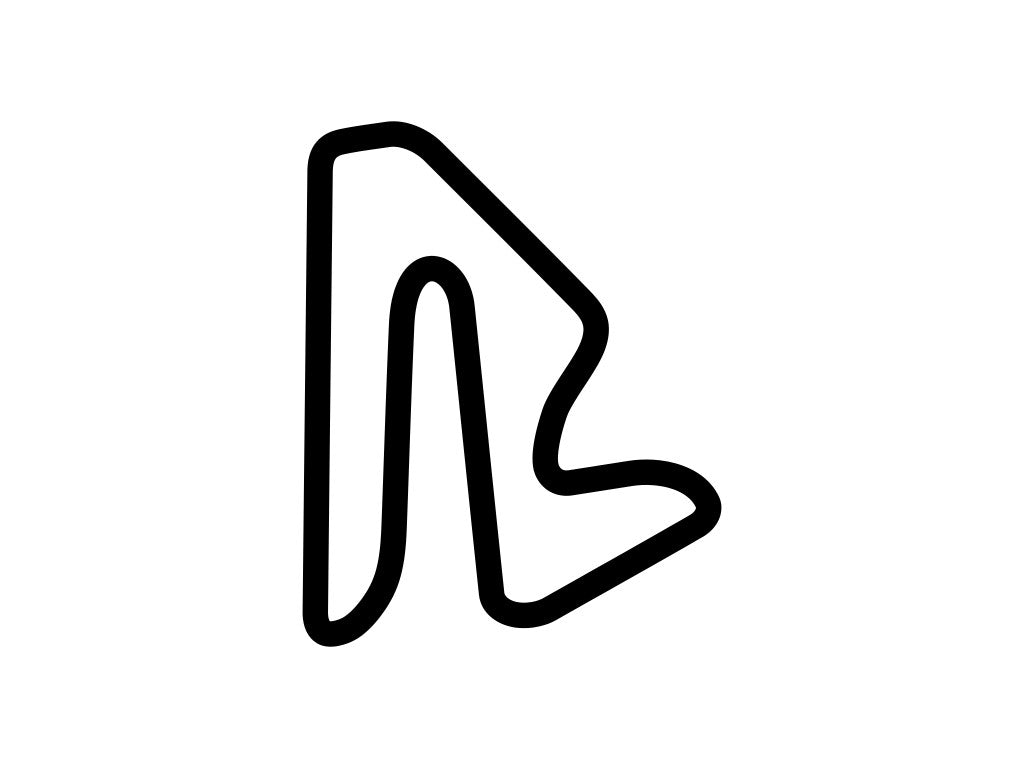 Hill Country Kart Club Layout A Decal - White - 5cm