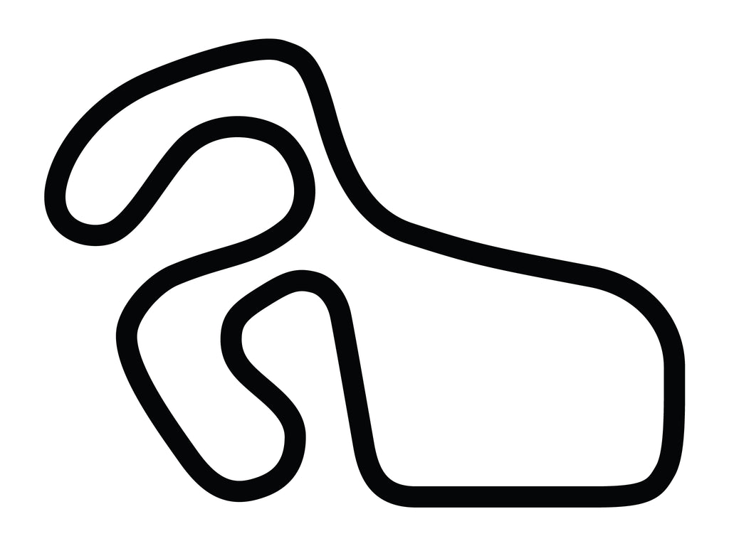 Charlotte Motor Speedway Infield Course Decal - White - 5cm