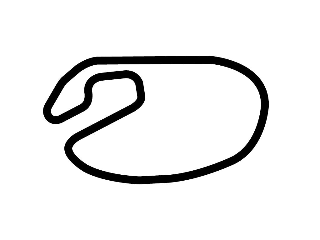 Iowa Speedway Road Course Decal - White - 5cm