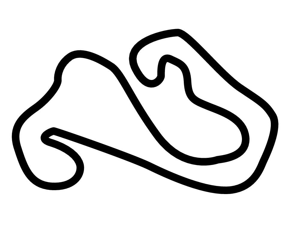 Izmit Korfez Pisti Kart Track Circuit Decal - White - 5cm