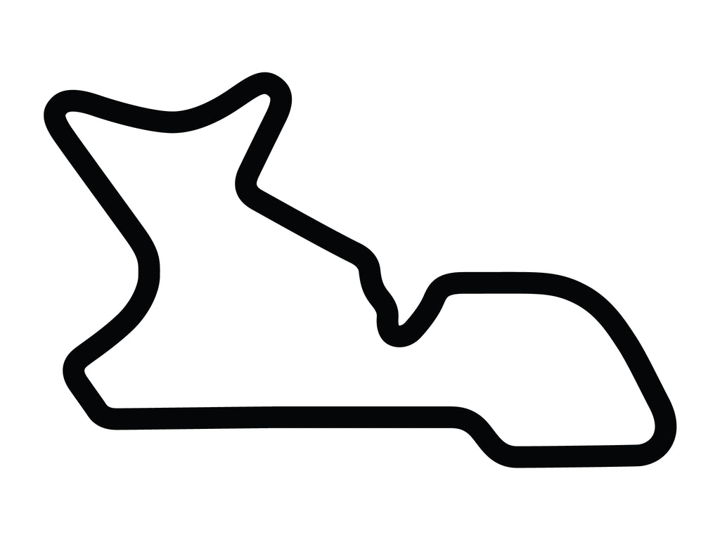 Morgan Park Raceway J Course Decal - White - 5cm
