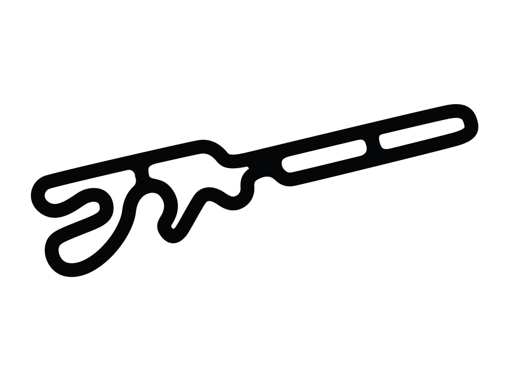 Palm Beach Int'l Raceway Kart Track Decal - White - 5cm