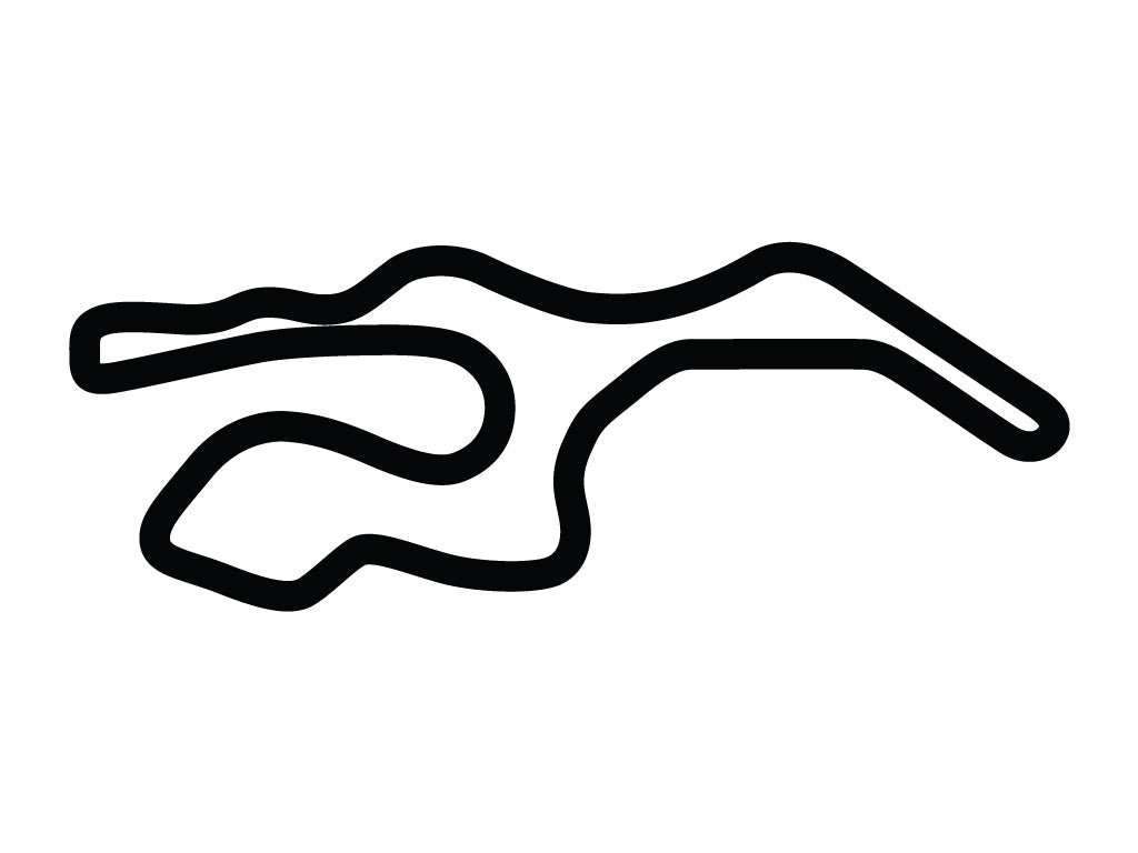 Sonoma Raceway (Infineon) Long Circuit Decal - White - 5cm