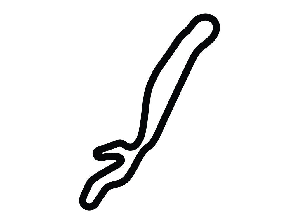 Qlispé Raceway Park Long Road Course Decal - White - 5cm