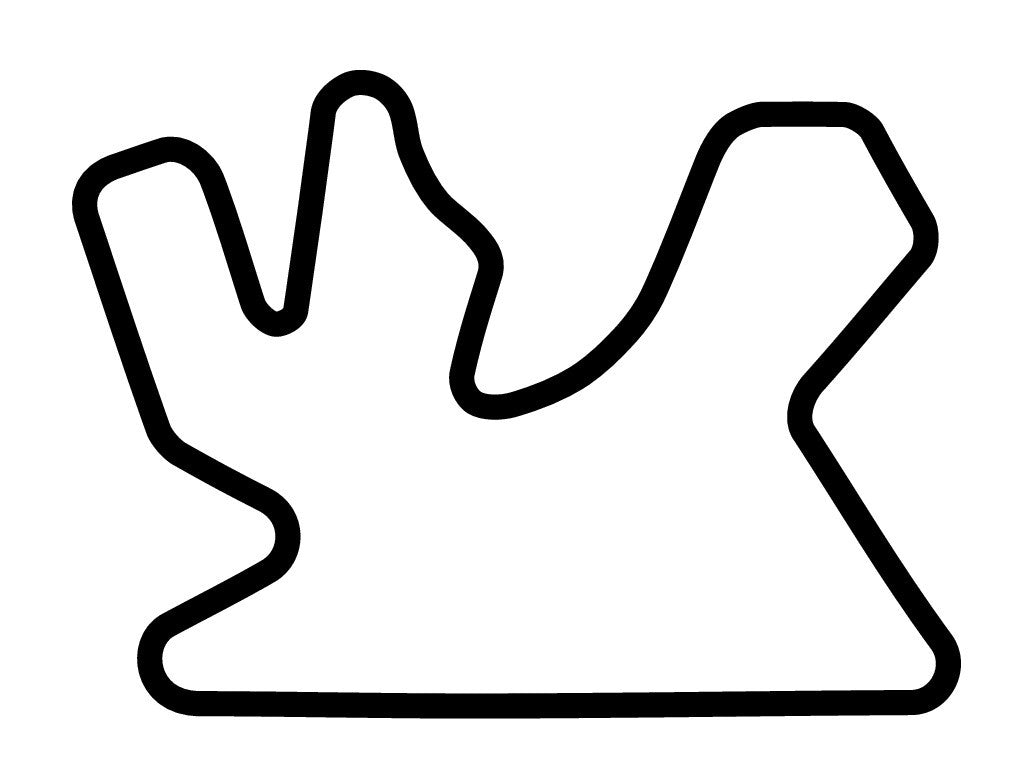 Losail International Circuit Decal - White - 5cm
