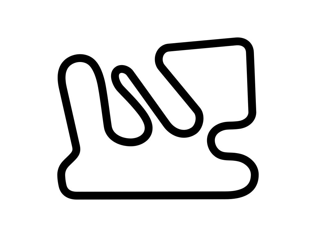 Michiana Raceway Park Long Track "B" Decal - White - 5cm