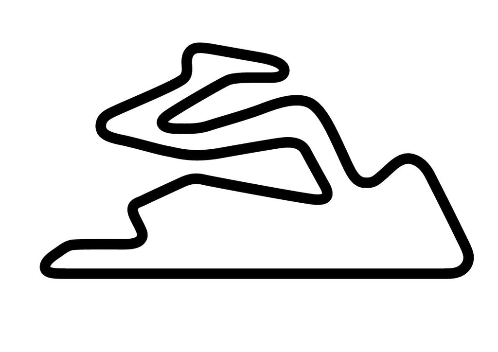 Monte Blanco V5 GP Circuit Decal - White - 5cm