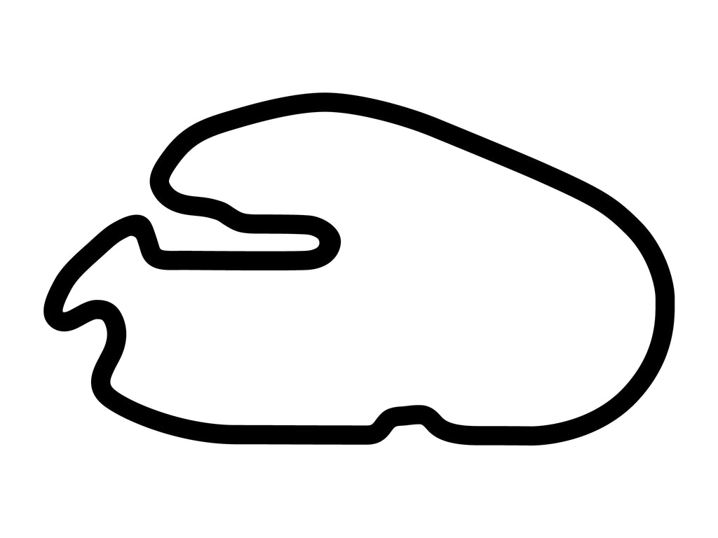 Daytona Int'l Speedway Moto Course Decal - White - 5cm