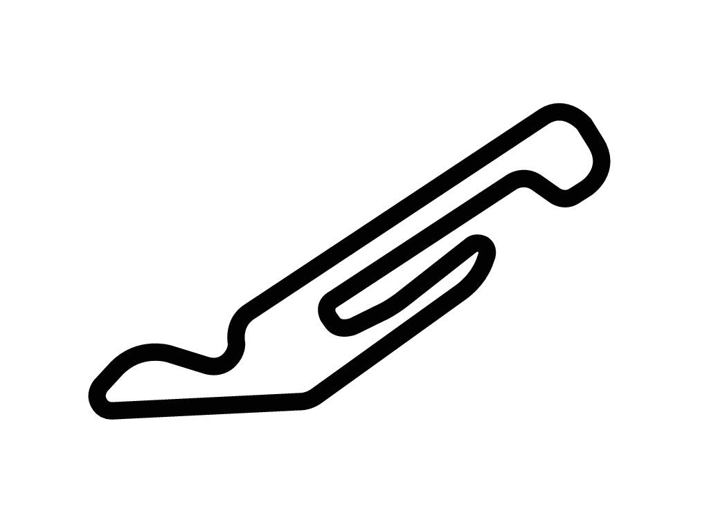 NOLA Motorsports Park - South Course Decal - White - 5cm