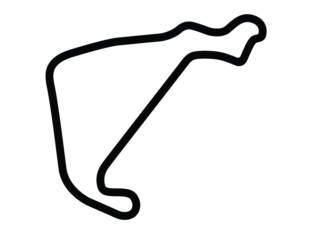 Silverstone Long National Circuit Decal - White - 5cm