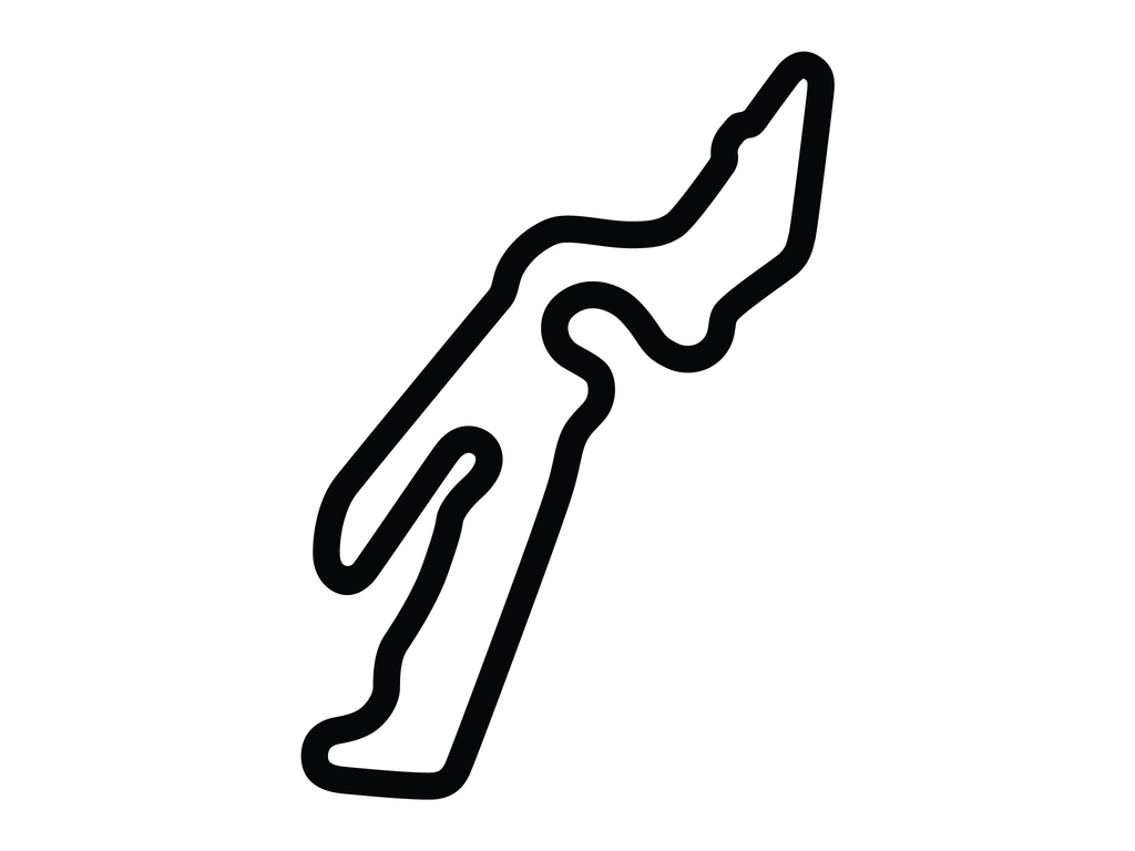 Las Vegas Motor Speedway Full Outfield Course Decal - White - 5cm