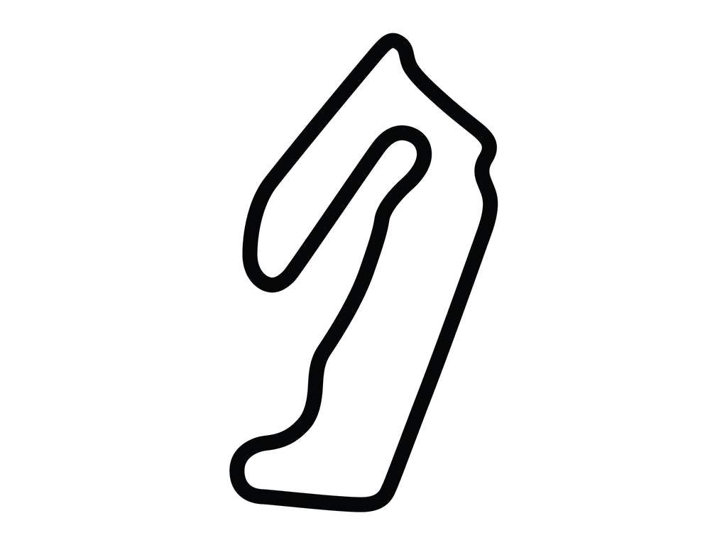 Las Vegas Motor Speedway South Course Decal - White - 5cm