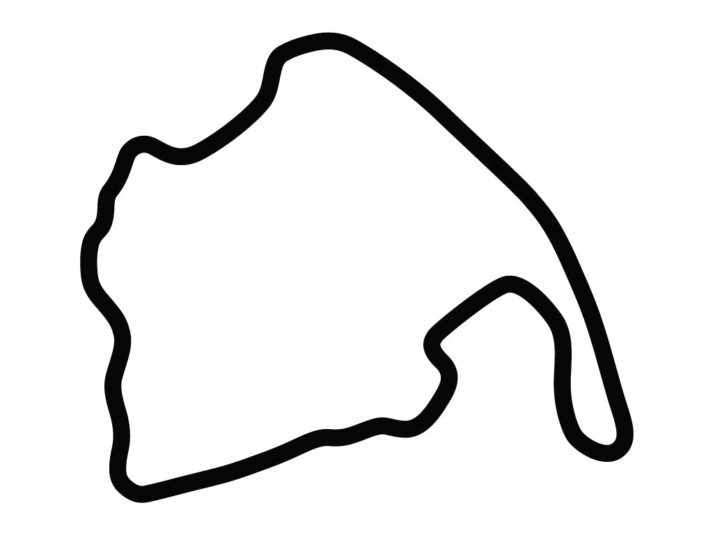 Virginia International Raceway North Course Decal - White - 5cm