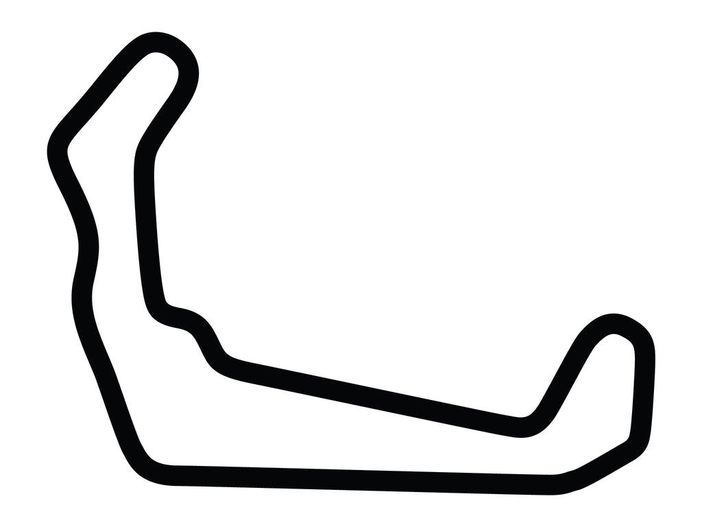 High Plains Raceway North Course Decal - White - 5cm
