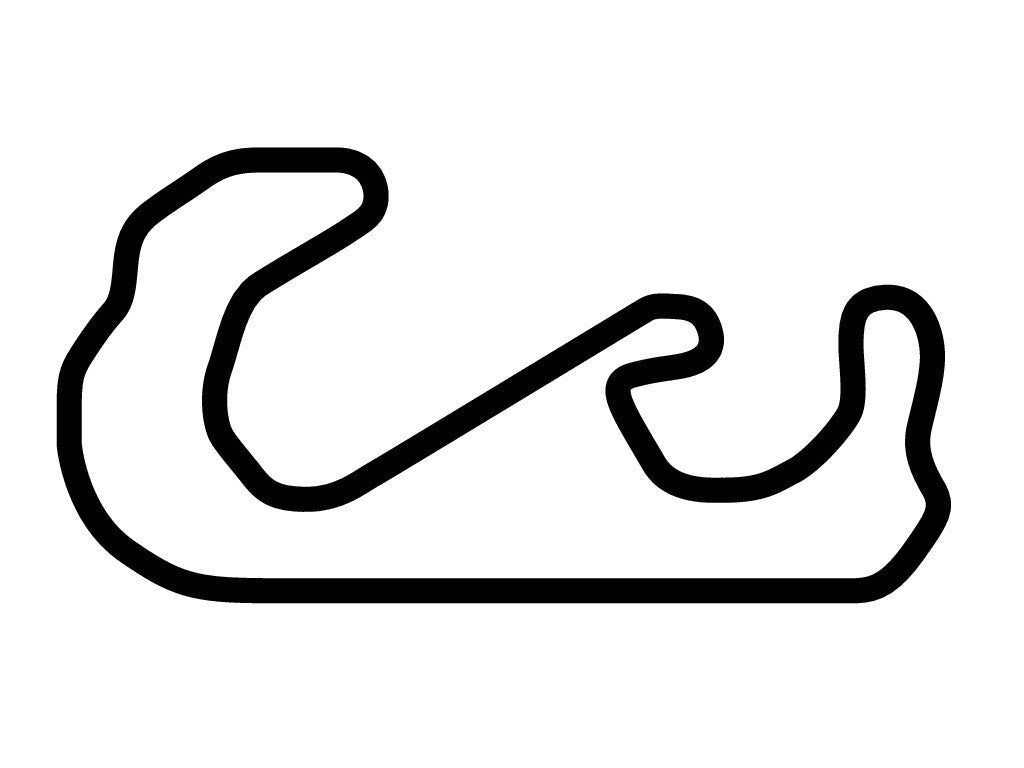 Ontario Motor Speedway Decal - White - 5cm