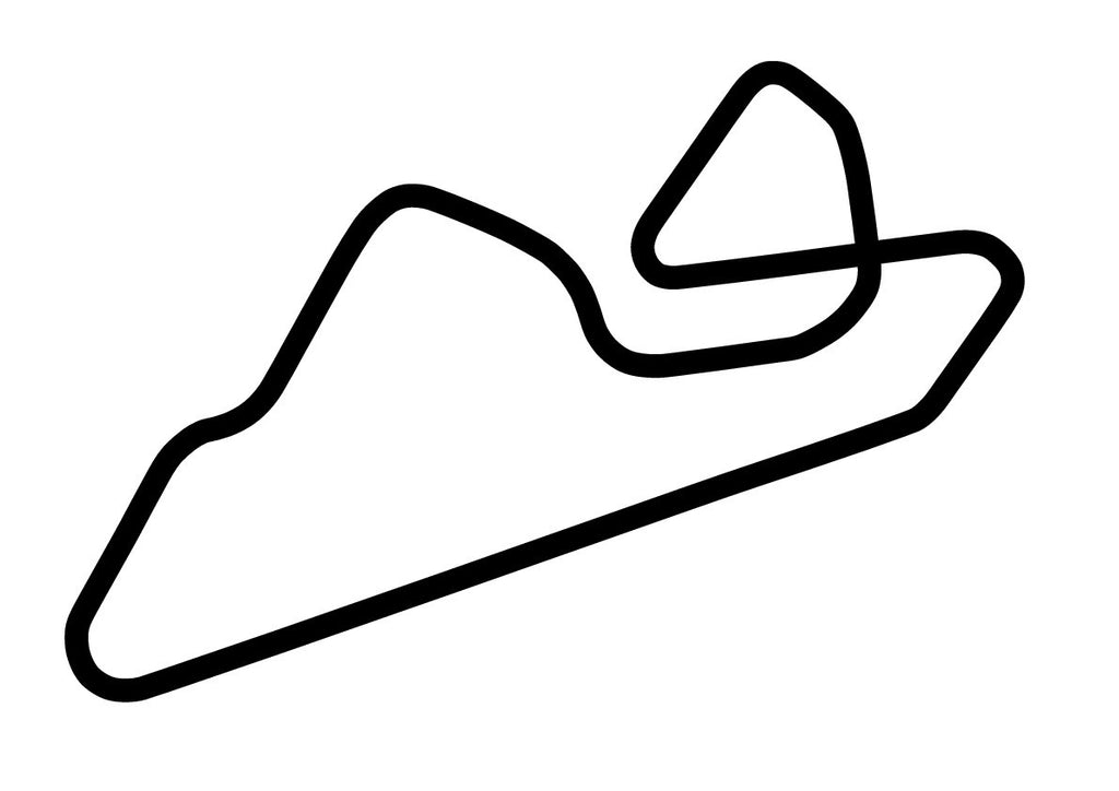 Oran Park Raceway GP Circuit Decal - White - 5cm