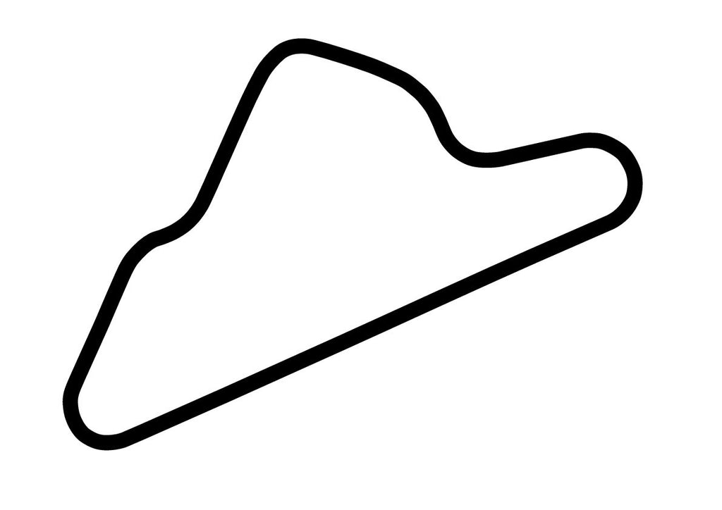 Oran Park Raceway South Circuit Decal - White - 5cm