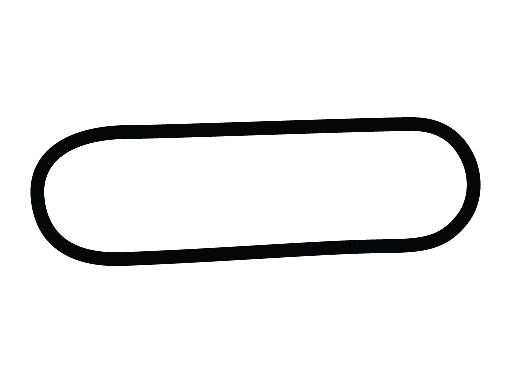 Mid-Ohio Oval Decal - White - 5cm