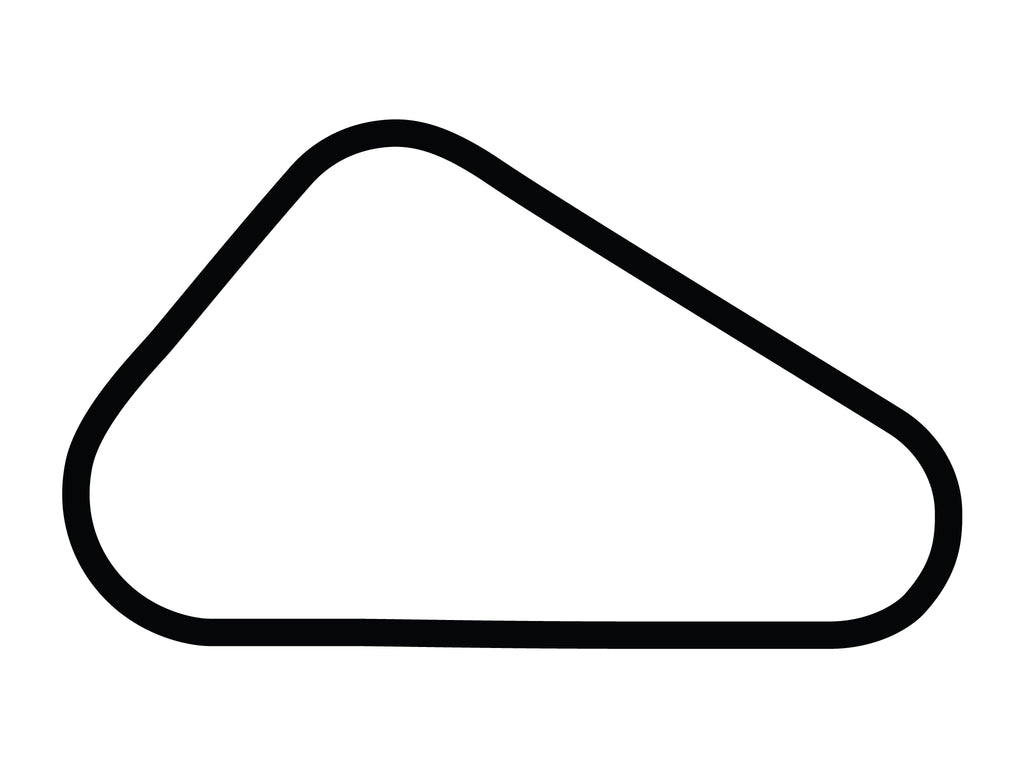 Pocono Int'l Raceway Tri-Oval Decal - White - 5cm