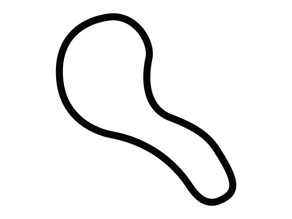 Atlanta Motorsports Park Oval Decal - White - 5cm