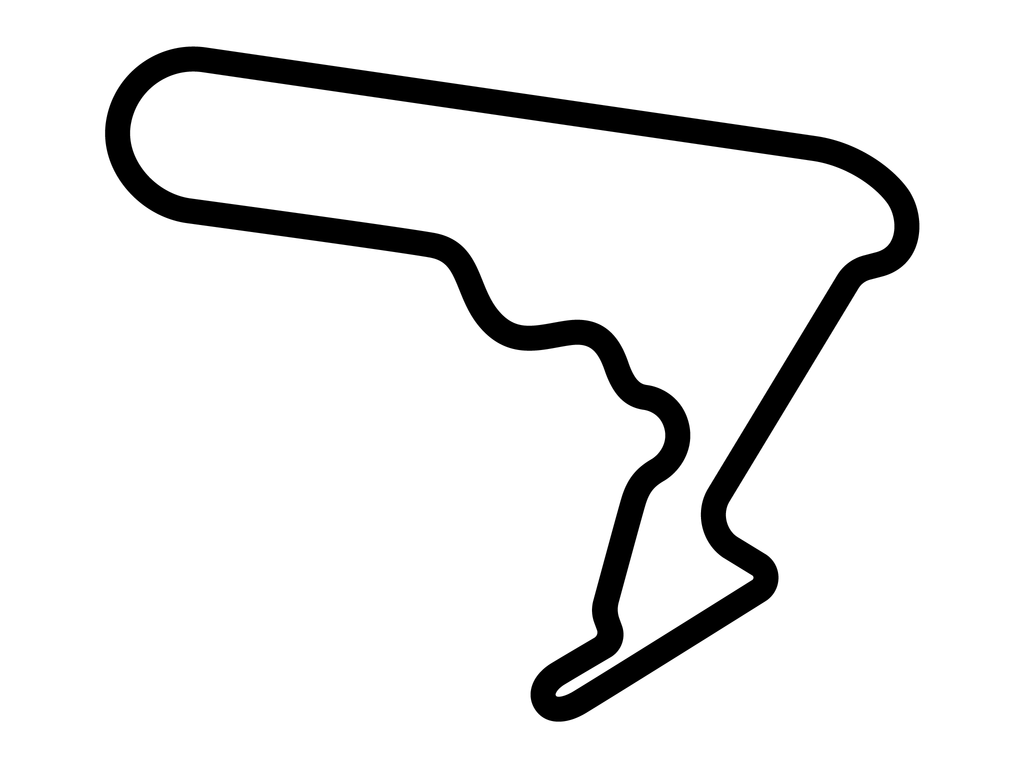 Autodromo Hermanos Rodriguez Pista Circuit Decal - White - 5cm