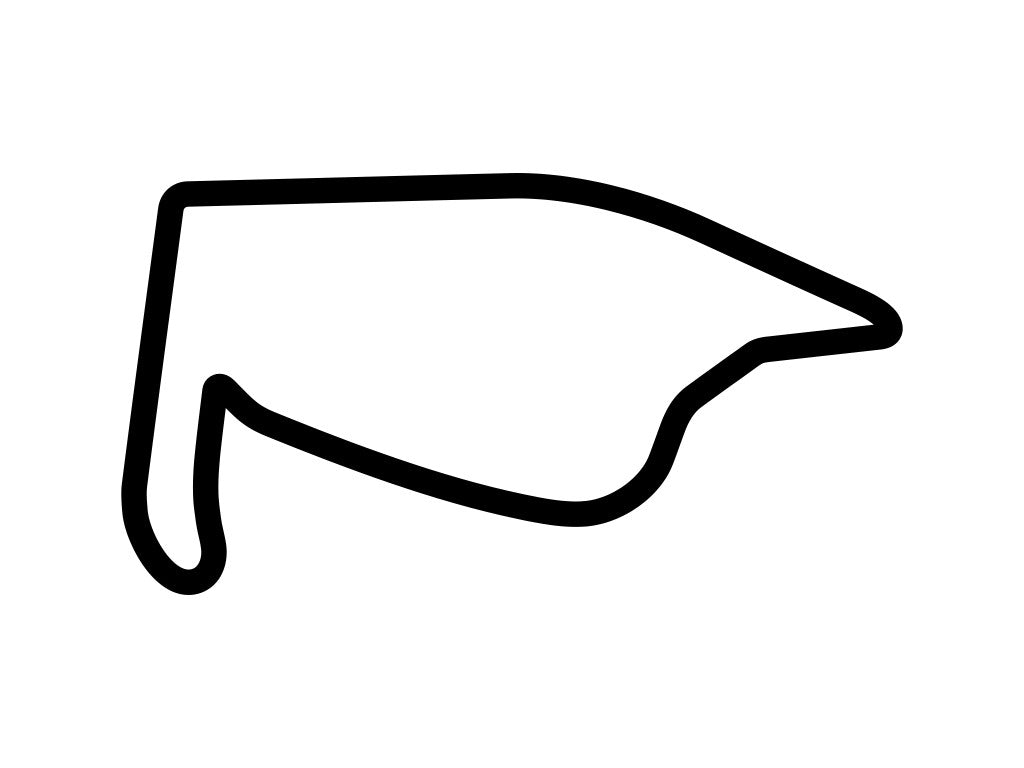 Pukekohe Park Raceway 1966 Long Track Decal - White - 5cm