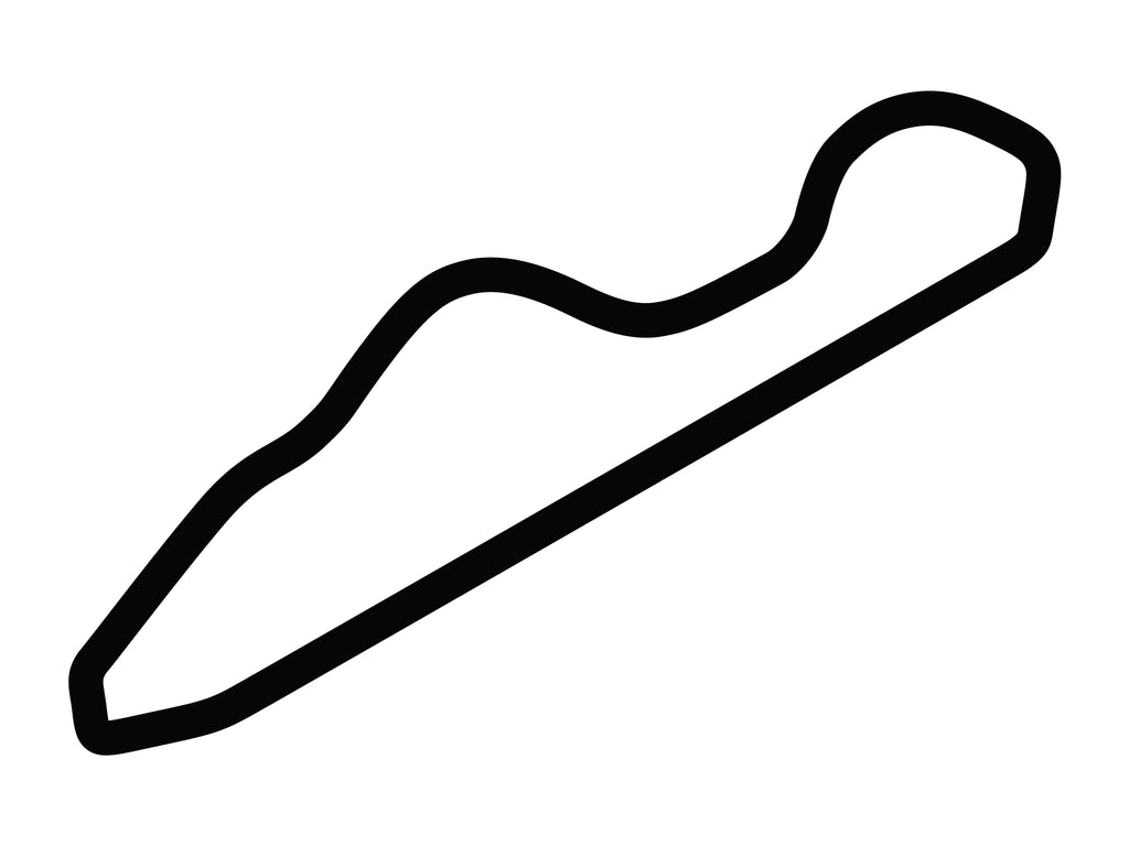 National Corvette Museum Motorsports Park Race Loop Course Decal - White - 5cm