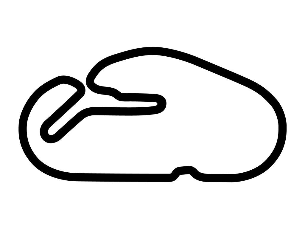 Daytona Int'l Speedway Road Course Decal - White - 5cm